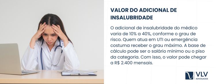 Qual o valor de adicional de insalubridade do médico?