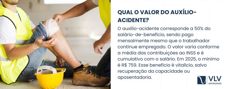Qual o valor do auxílio-acidente pago aos pedreiros?