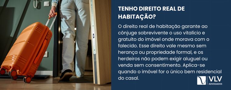 O direito de habitação vale se o imóvel era a casa do casal e único bem residencial no inventário.