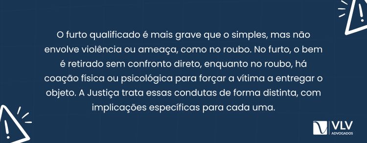 Mesmo mais grave, o furto qualificado é diferente do roubo e não se confunde com ele.