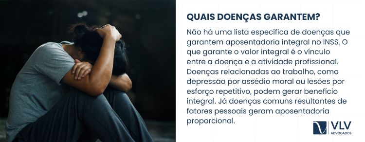 O INSS não tem uma lista fixa de doenças que garantem aposentadoria integral.