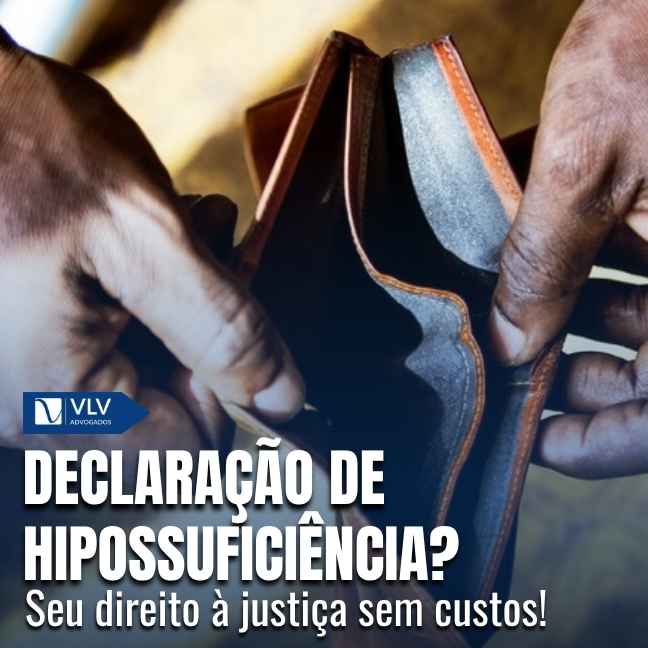 A pessoa declara que não pode pagar custos do processo e pede o benefício da justiça gratuita.