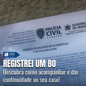 Registrei um boletim de ocorrência.