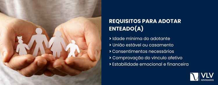 imagem explicativa sobre quais os requisitos para adotar enteado. 