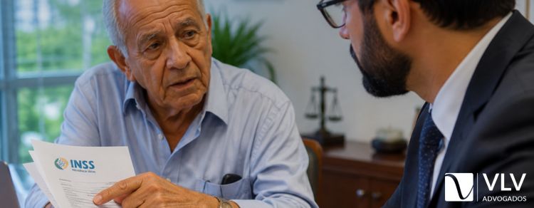 Direito Previdenciário | Guia completo (2026) 2 idoso falando com um advogado especialista em direito previdenciário