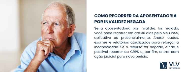 Imagem explicativa sore como posso recorrer da aposentadoria por invalidez negada.