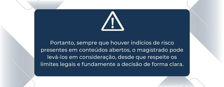 Imagem explicativa sobre quando o juiz pode acessar redes sociais para prisão preventiva.
