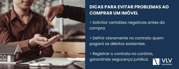 Imagem explicativa sobre quem paga o valor do imóvel com dívida de condomínio e IPTU.