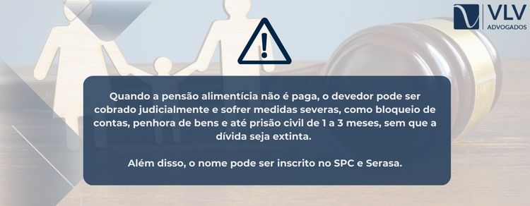 consequências do não pagamento de pensão alimentícia