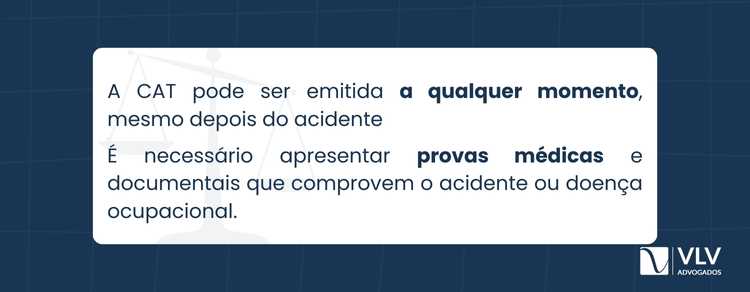O trabalhador consegue emitir a CAT sozinho, sem depender da empresa.