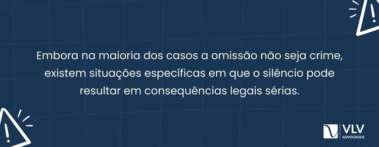 A responsabilidade por não denunciar um crime varia de acordo com a situação. 