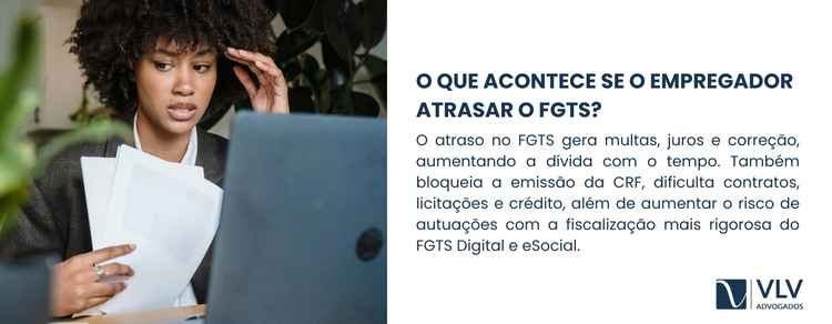 O atraso no depósito gera dívida com multa, juros e correção.
