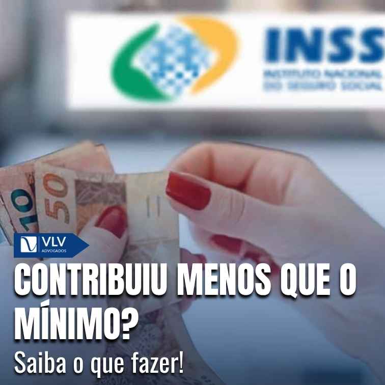 Contribuições do INSS abaixo do mínimo.