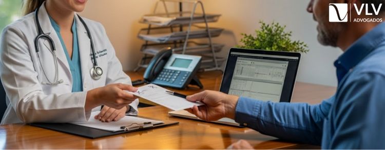 Fui demitido por estar de atestado médico, e agora? 1 imagem representando alguém de atestado médico