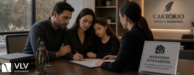 Inventário extrajudicial: guia completo com passo a passo, custos e requisitos 1 família em luto no cartório fazendo inventário extrajudicial