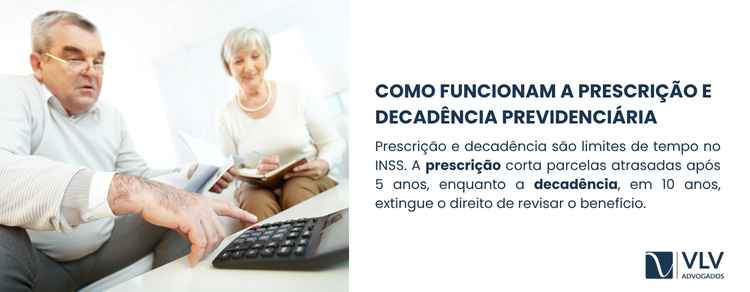 Prescrição corta no tempo; decadência é prazo fatal.