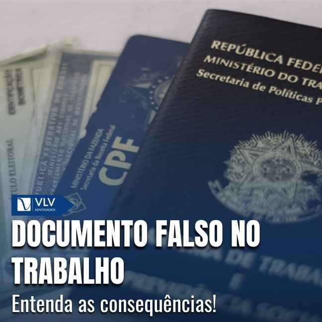 Documento falso para conseguir emprego.