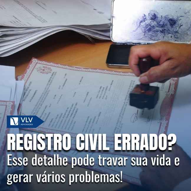 Cível 19 erro no registro civil