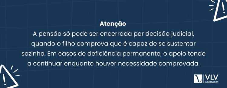 A pensão não acaba quando o filho com deficiência atinge a maioridade.