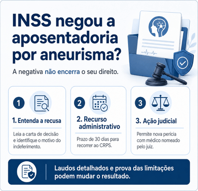 Quem tem aneurisma pode se aposentar? Saiba aqui! 2 O que fazer se o INSS negar a aposentadoria por aneurisma?