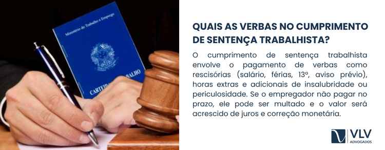 imagem explicando verbas no cumprimento de sentença trabalhista