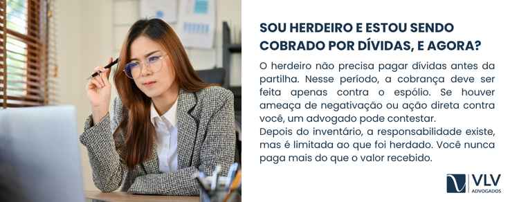 Você não é obrigado a pagar nada antes da partilha.