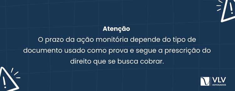 imagem do prazo para uma ação monitória