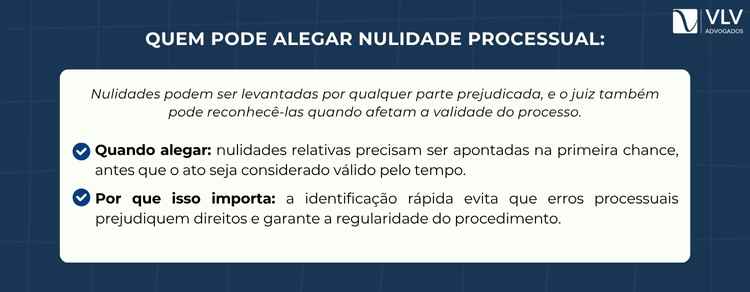 quem pode alegar nulidade processual