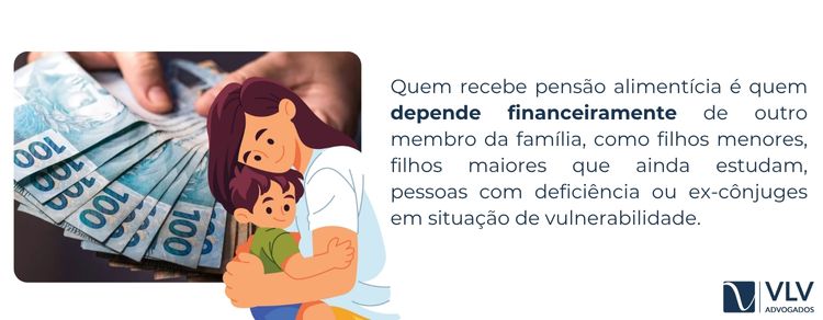 imagem falando de quem pode receber pensão alimentícia