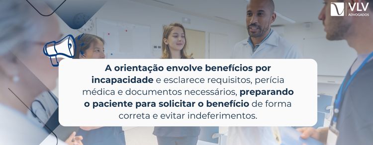 Hospital com serviço social deve orientar pacientes sobre benefícios por incapacidade 2 O projeto prevê orientação sobre auxílio temporário e aposentadoria por incapacidade.