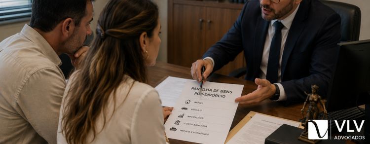 Partilha de bens após o divórcio: o que você precisa saber? 4 casal após divórcio conversando sobre partilha de bens