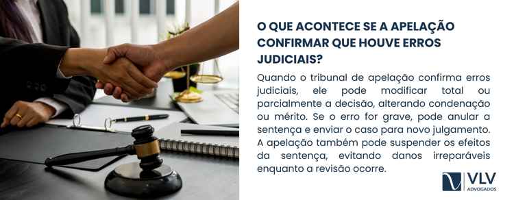 O papel da apelação na revisão de erros judiciais 2 A primeira ação possível é a modificação total ou parcial da decisão de primeira instância.
