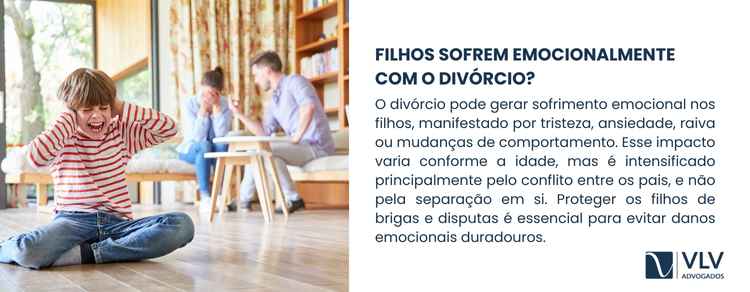 Como o divórcio muda a vida dos filhos? 2 De forma geral, sim. Os filhos sofrem emocionalmente com o divórcio dos pais.