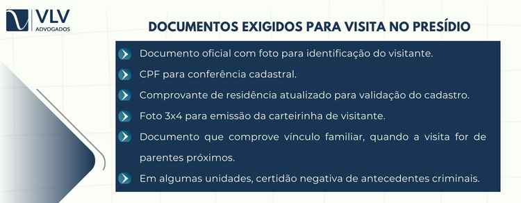 Como funciona a visita no presídio? 2 documentos exigidos para visita no presidio