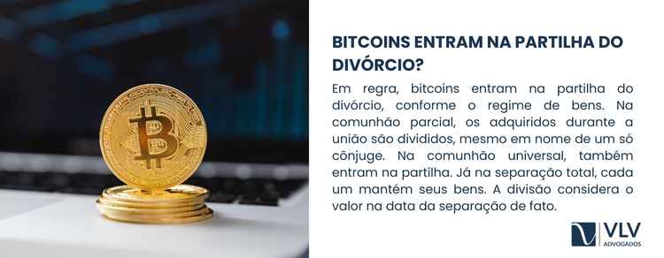 Como encontrar bitcoins no divórcio? Veja aqui! 2 Na maioria dos casos, sim, bitcoins entram na partilha do divórcio.