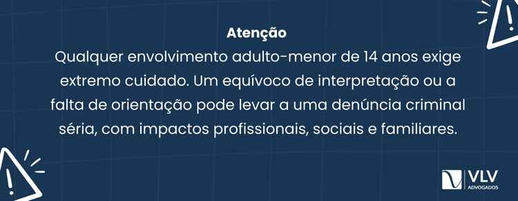 imagem representando envolvimento adulto com menor de 14 anos mesmo com consentimento