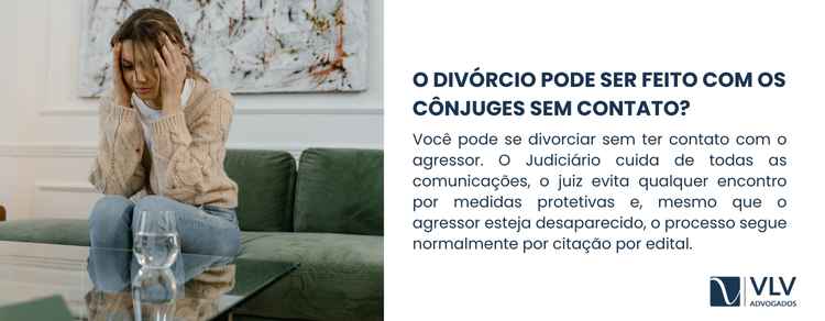 imagem explicando sobre divórcio ser feito sem contato entre os cônjuges
