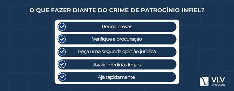 imagem representando o que fazer diante de patrocinio infiel