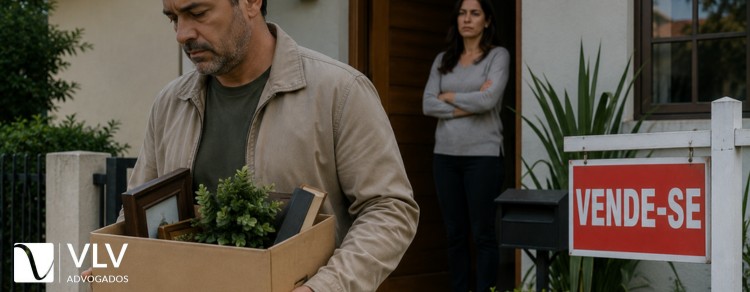 Posso perder a casa no divórcio? Entenda os cenários possíveis! 1 homem saindo de casa após o divórcio