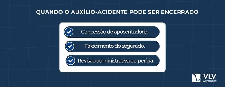 Até quando recebo o auxílio-acidente? 2 O auxílio-acidente pode ser encerrado em situações específicas previstas em lei e reconhecidas pela prática administrativa do INSS.