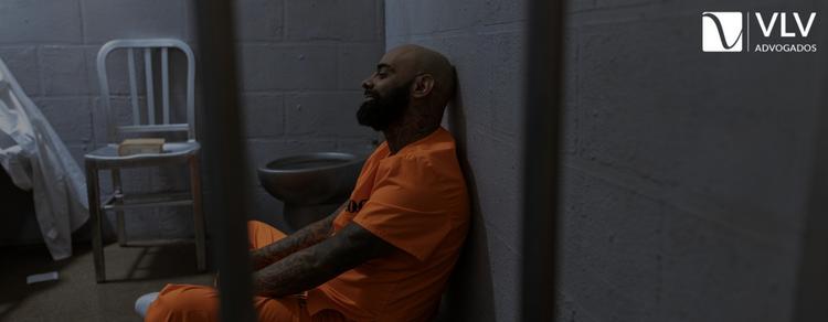 Imagem representando rotina atrás das grades após a prisão.
