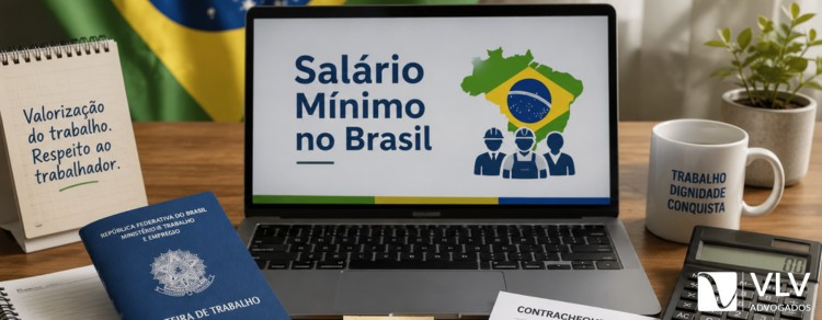 Salário mínimo 2026: valor atual, tabela história e direitos 1 um computador com o texto