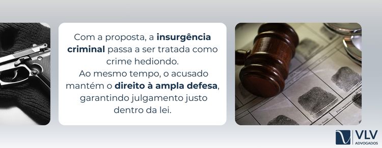 Comissão aprova definição de insurgência criminal com penalidade de até 40 anos de prisão 2 A proposta reforça a resposta legislativa a crimes hediondos e ameaças à ordem e à segurança pública.