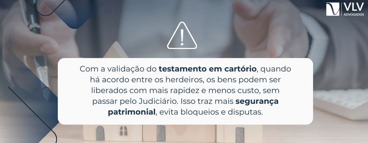 O testamento é o documento que pode definir o destino do seu patrimônio e evitar conflitos. 2 Sim. Garante segurança patrimonial e libera bens com mais rapidez.