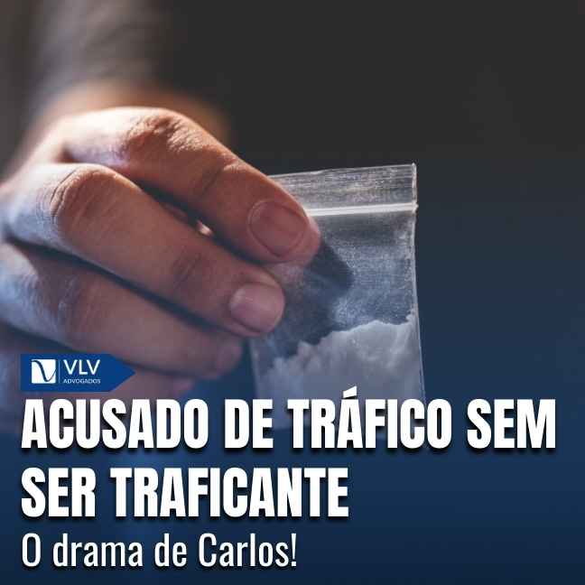 Apesar da acusação de tráfico, os fatos indicavam que Carlos era usuário, não traficante.