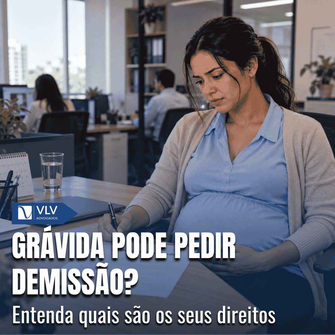 Imagem representando gestante pedindo demissão.