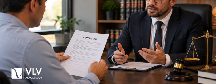 Contrato de gaveta é seguro? Riscos e como se proteger 2 imagem representando advogado contestando contrato de gaveta
