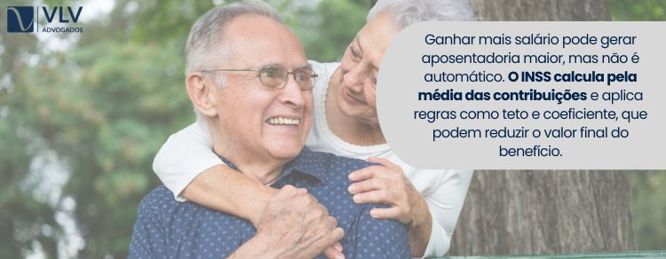 Qual o valor da aposentadoria em 2026? Entenda o cálculo! 2 imagem explicando se o salário interfere no valor da aposentadoria