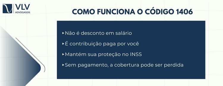 O código 1406 do INSS gera desconto porque ele está ligado a uma contribuição efetivamente paga.