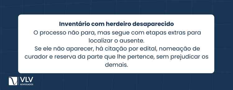 É possível inventário com herdeiro desaparecido? 2 O inventário continua, mas com etapas extras para tentar localizar o herdeiro e garantir seus direitos.